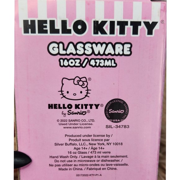 NIB SANRIO HELLO KITTY 16 OZ GLASSWARE - Picture 4 of 4